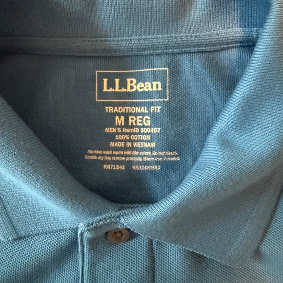 L.L.Bean Men's Premium Double L® Polo, Hemmed Short-Sleeve with Pocket Sz M Reg - Picture 8 of 9